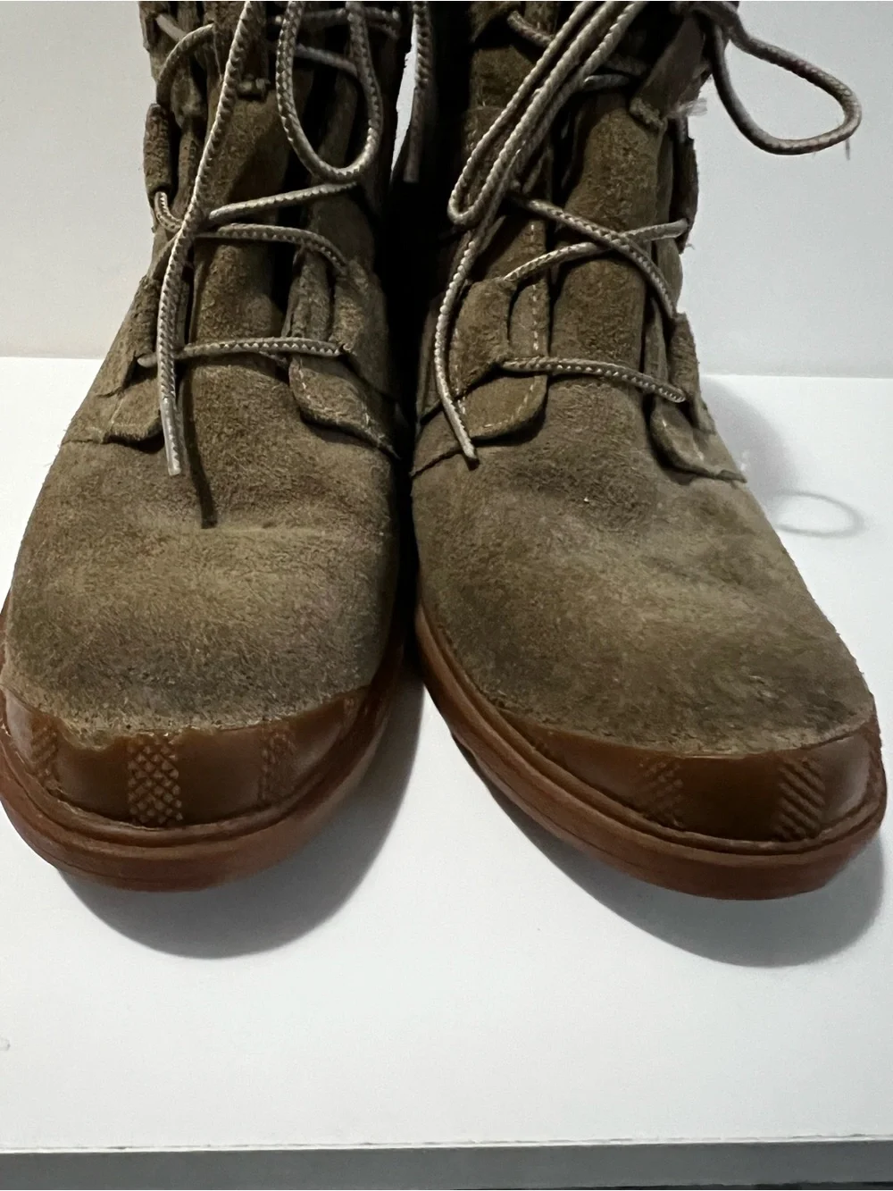 Sorel Toronto Lace Waterproof Suede Wedge Brown Comfort Outdoor Ankle Boots